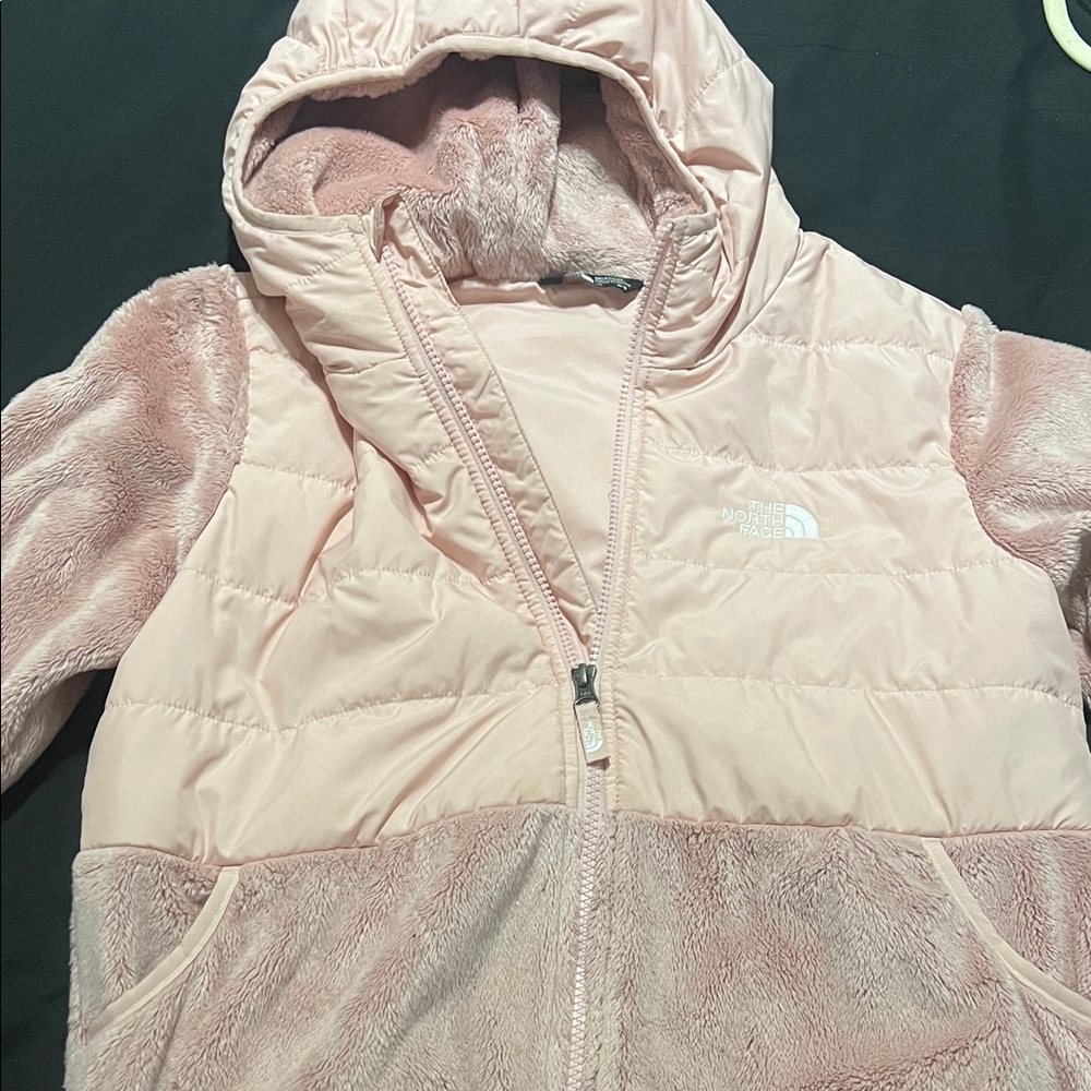 The North Face Light Pink Fleece & Quilted Hoodie